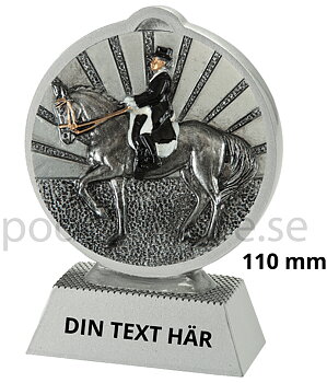 Dressyr statyett Resin - 110 mm - Inklusive skylt med text