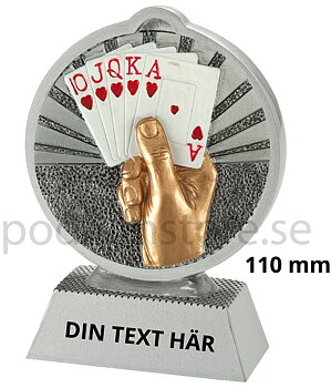 Kortspel statyett Resin - 110 mm - Inklusive skylt med text