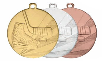 Medaljer 50 mm präglade - Ishockey - Guld, Silver och Brons
