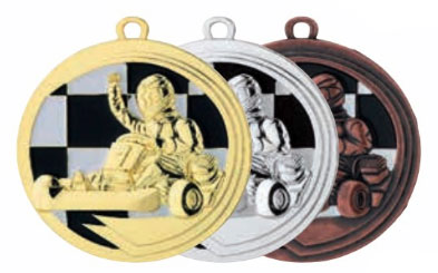 Medaljer 50 mm präglade - Gokart - UTGÅENDE  - 2