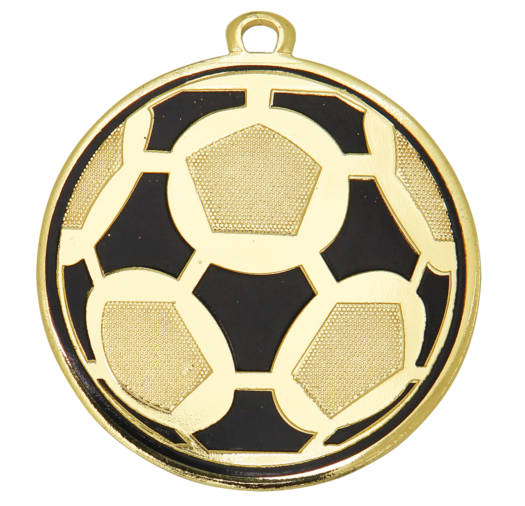 Medaljer 50 mm Präglad/Färgad - Fotboll - Guld, Silver, Brons