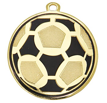 Medaljer 50 mm Präglad/Färgad - Fotboll - Guld, Silver, Brons