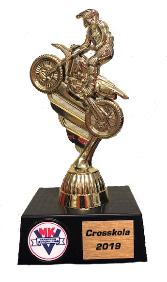 Motocross statyett Guld/Silver/Antik - Inklusive sockel & skylt med text - 3 olika storlekar - 2