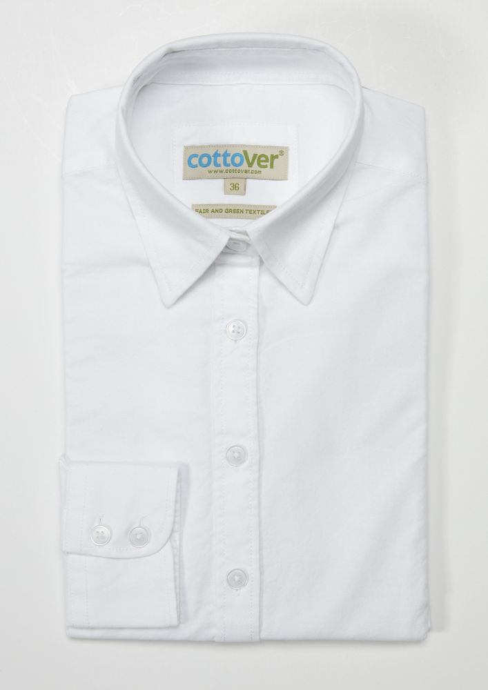 Herrskjorta Oxford Slim Fit - Cottover - Fairtrade, EKO & GOTS - Vit - 6