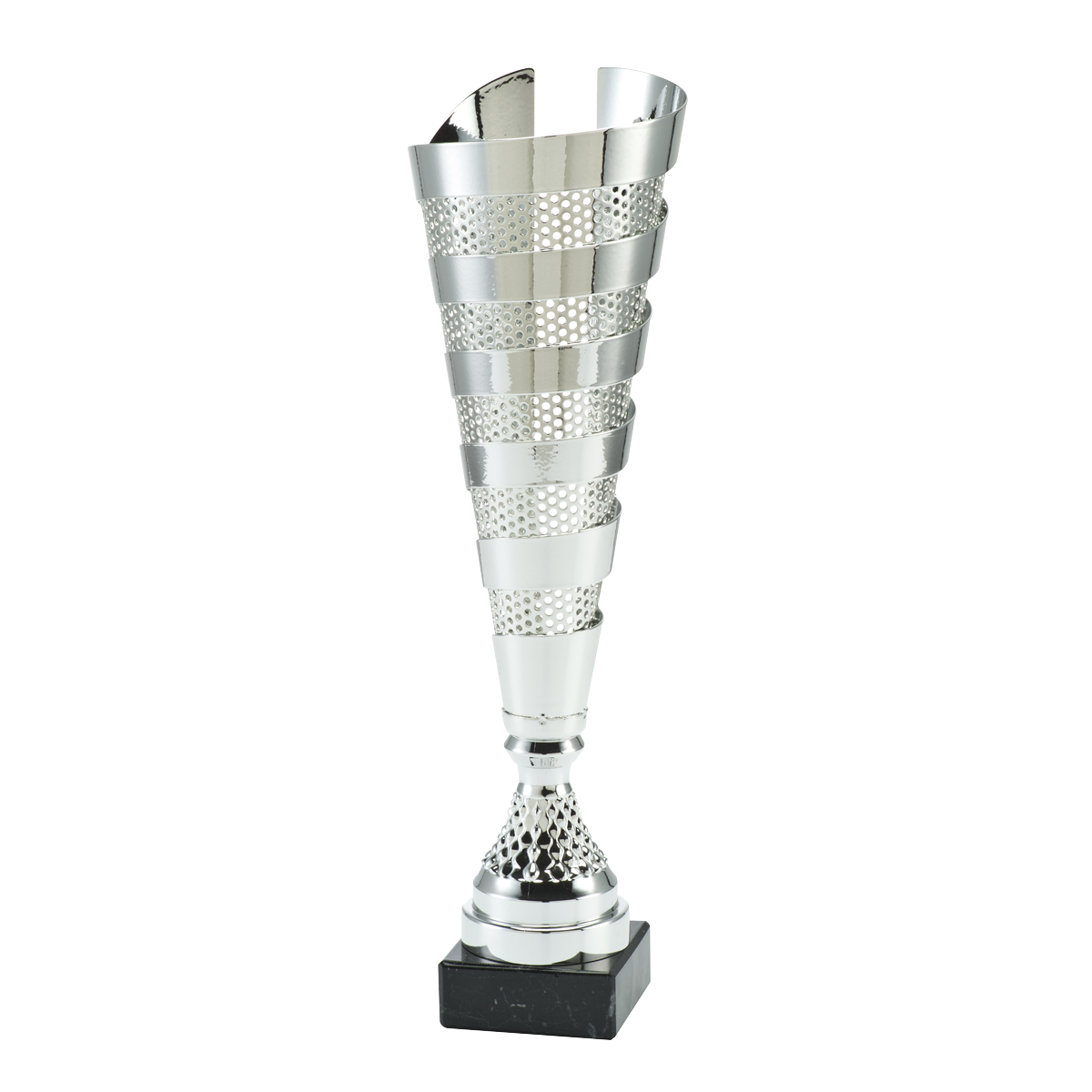 Guld/Silver/Brons pokalen Ronneby - 365/395/425 mm - Inklusive skylt med text - 3