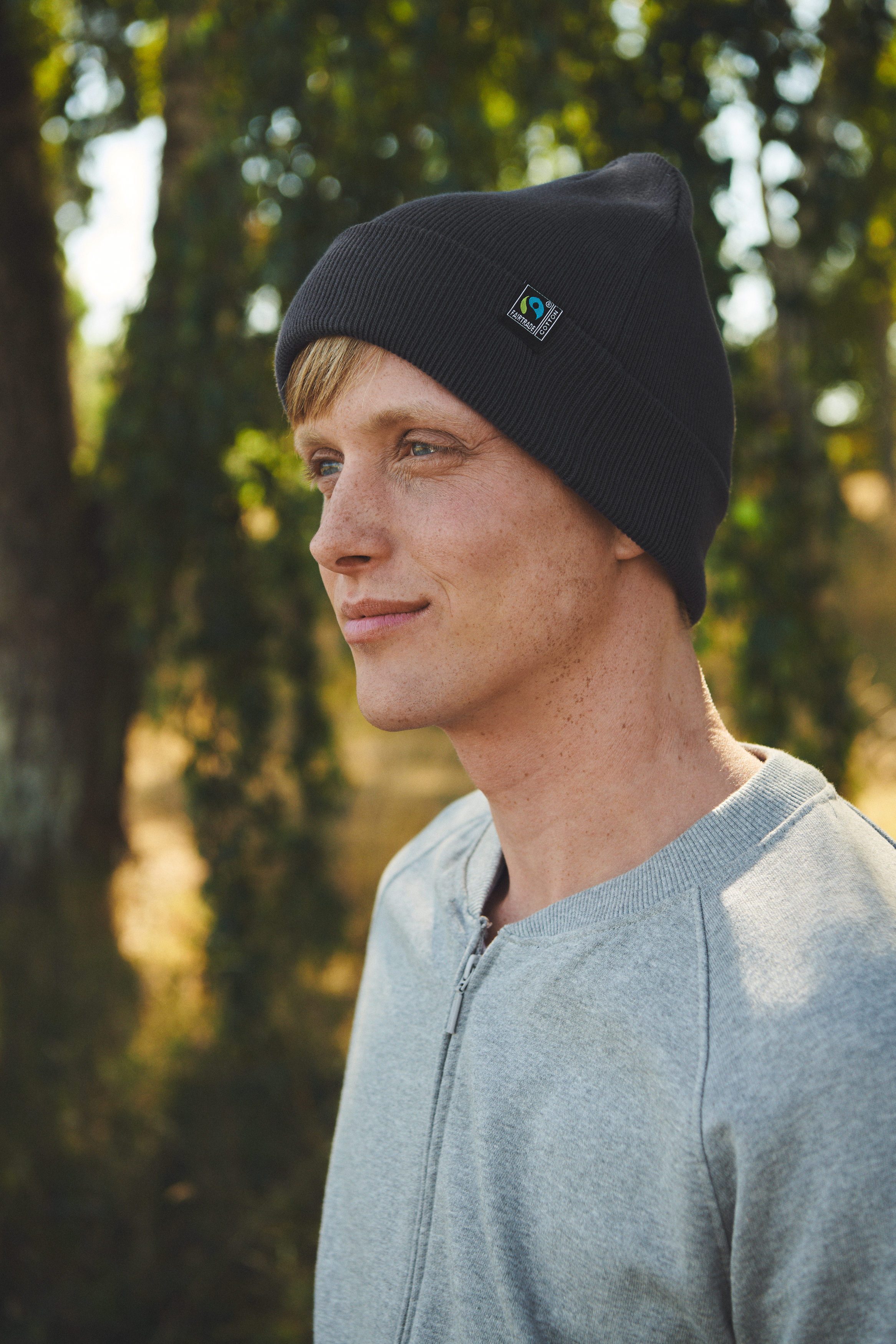 Classic Beanie, Unisex, Charcoal, Neutral, Fairtrade & Organic GOTS - 3