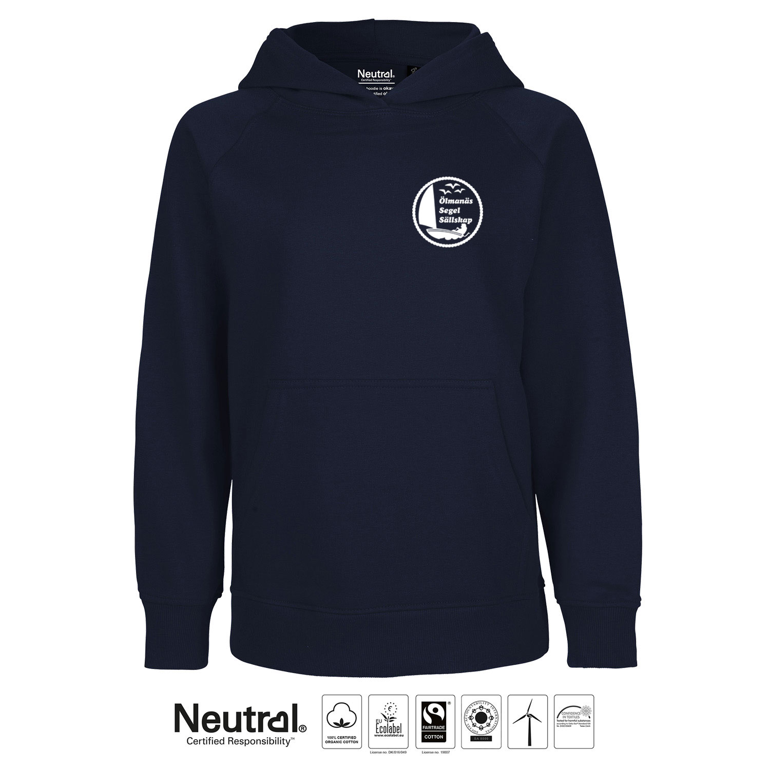 Hoodie ÖSS - Barn - Neutral - Fairtrade & EKO - Navy