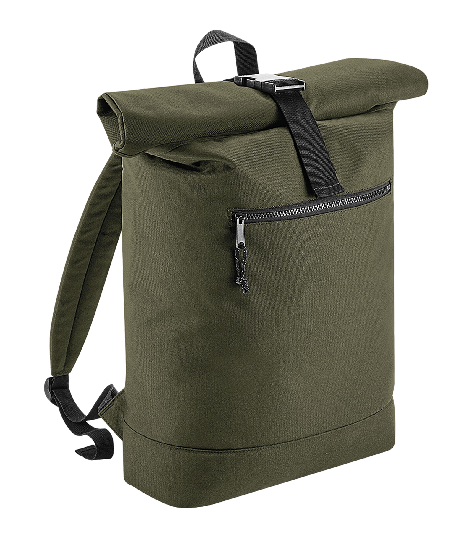 Ryggsäck med Rulltopp - BagBase - 100 % Recyclable - Militärgrön -UTGÅR