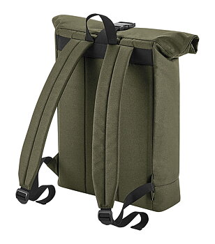 Ryggsäck med Rulltopp - BagBase - 100 % Recyclable - Militärgrön -UTGÅR