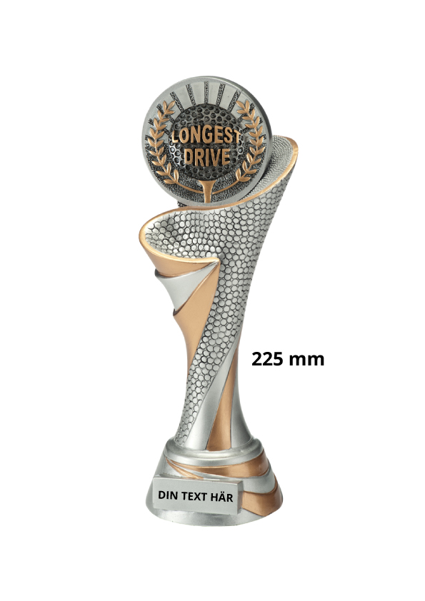 Longest Drive statyett Blaze 2.0 - 225 mm - Inklusive skylt med text