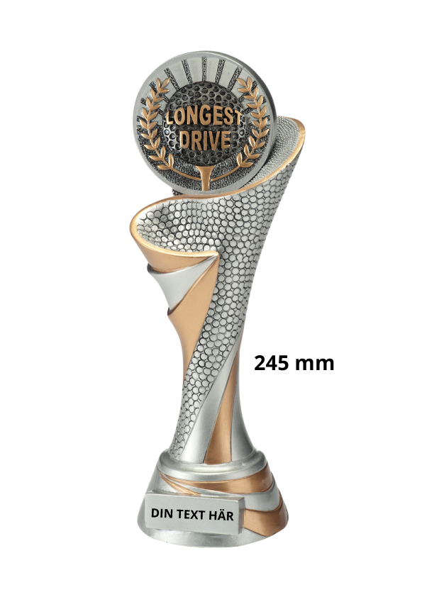 Longest Drive statyett Blaze 2.0 - 245 mm - Inklusive skylt med text