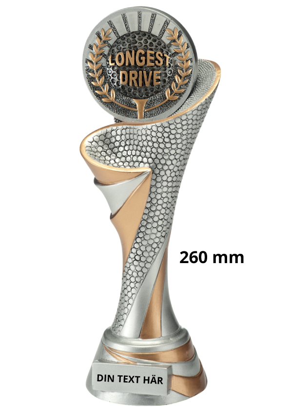 Longest Drive statyett Blaze 2.0 - 260 mm - Inklusive skylt med text