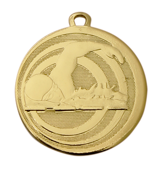 Medalj simning präglad 45 mm - Pris inklusive valfri text på baksidan