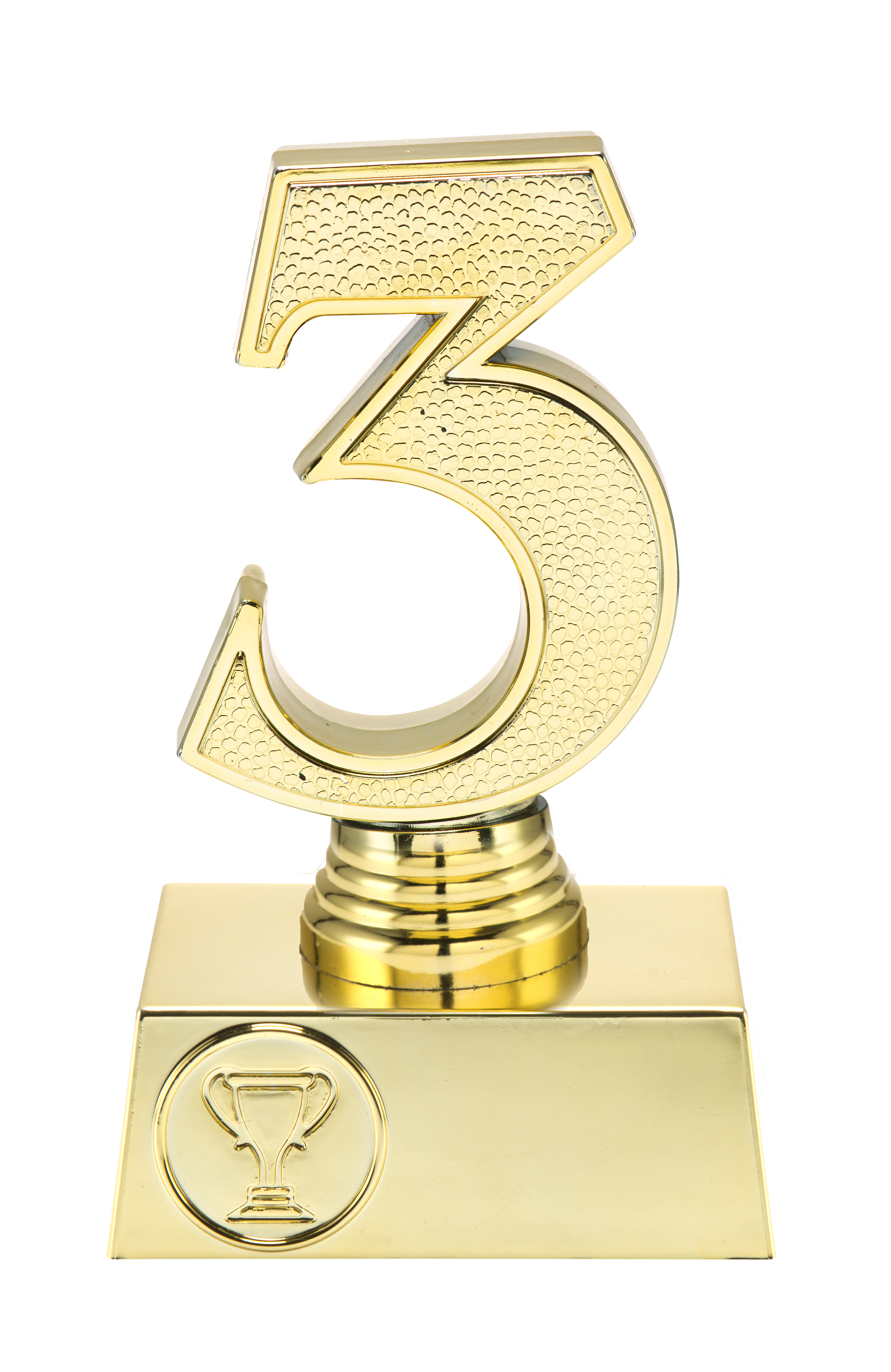 Statyett Guld Podium Sport Trophies - 135/155/170 mm - Inklusive skylt med text - 4