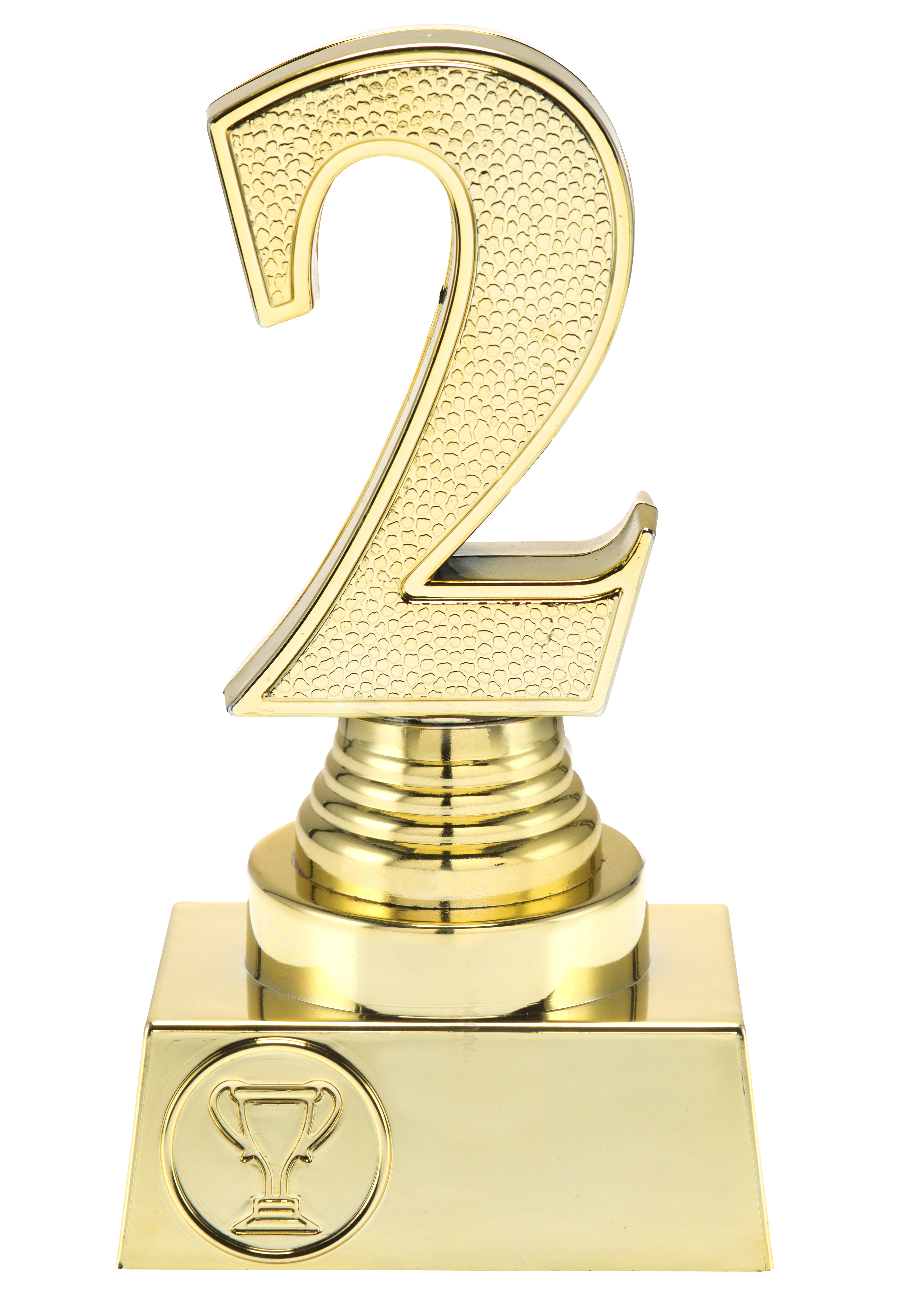 Statyett Guld Podium Sport Trophies - 135/155/170 mm - Inklusive skylt med text - 3