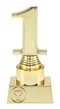 Statyett Guld Podium Sport Trophies - 135/155/170 mm - Inklusive skylt med text