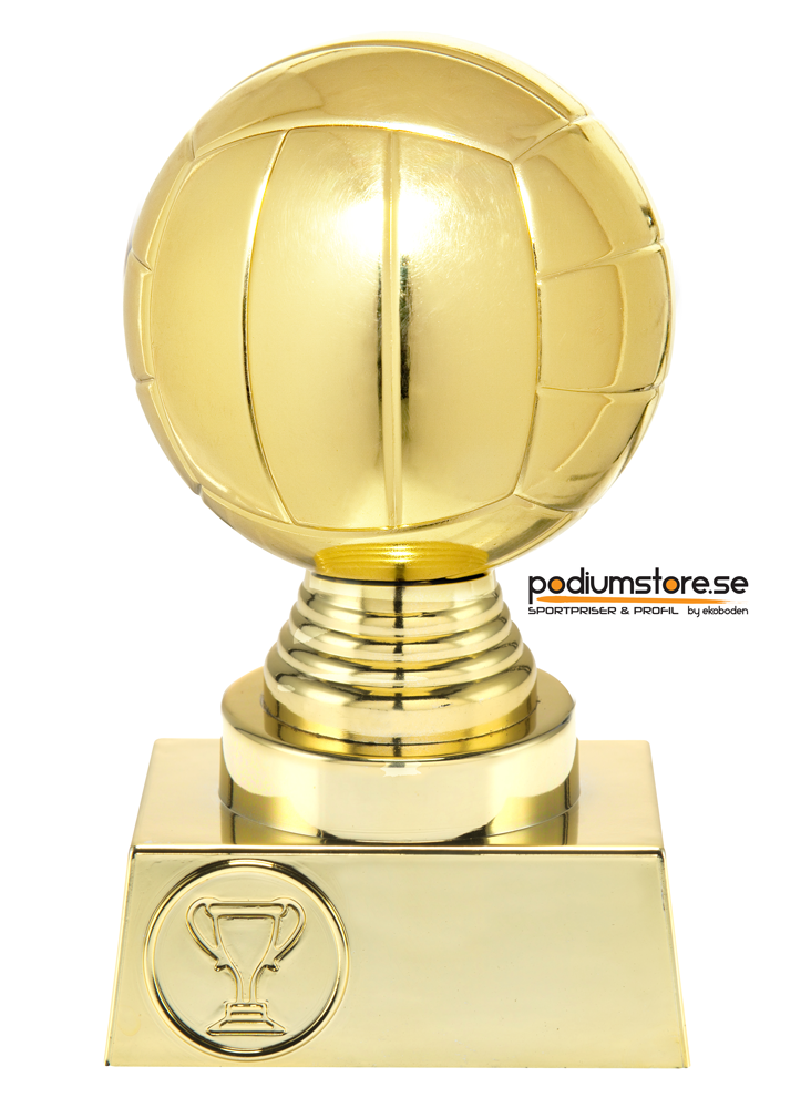 Statyett Guld Volleyboll Sport Trophies - 135/150/165 mm - Inklusive skylt med text