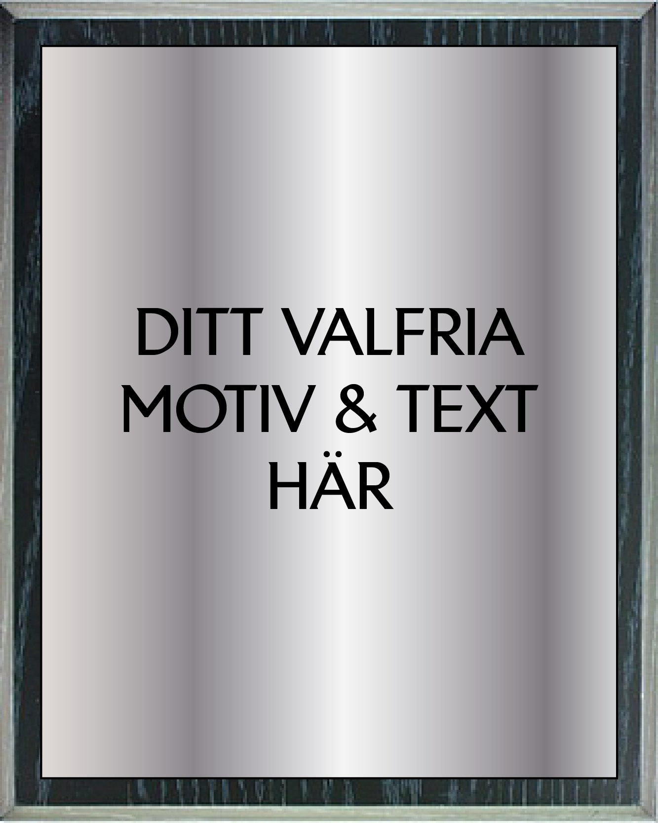Väggplakett SVART 225x175 mm