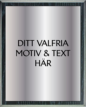 Väggplakett SVART 225x175 mm