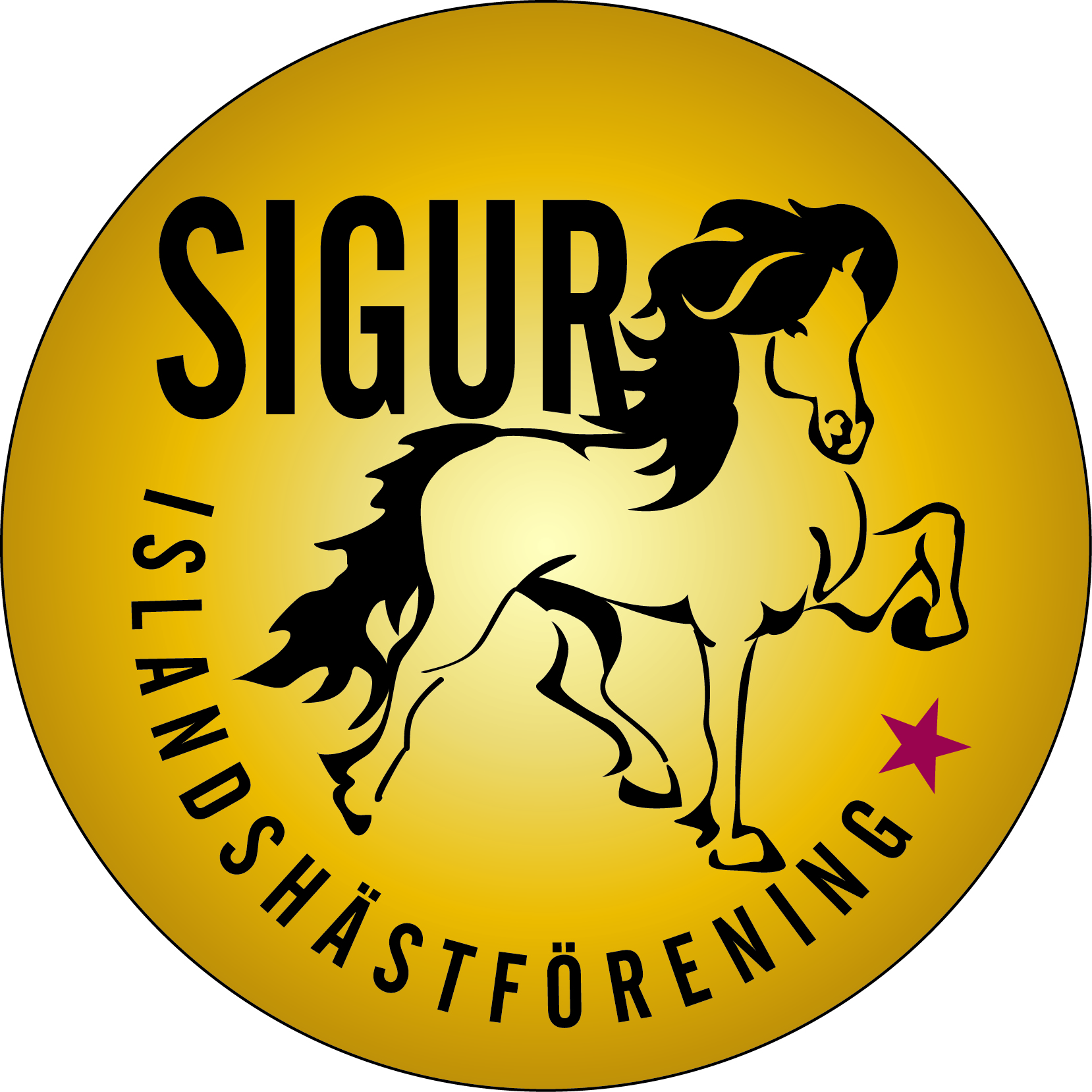 Runda Stallplaketter - 90 mm Ø - Metall - 4-färgstryck