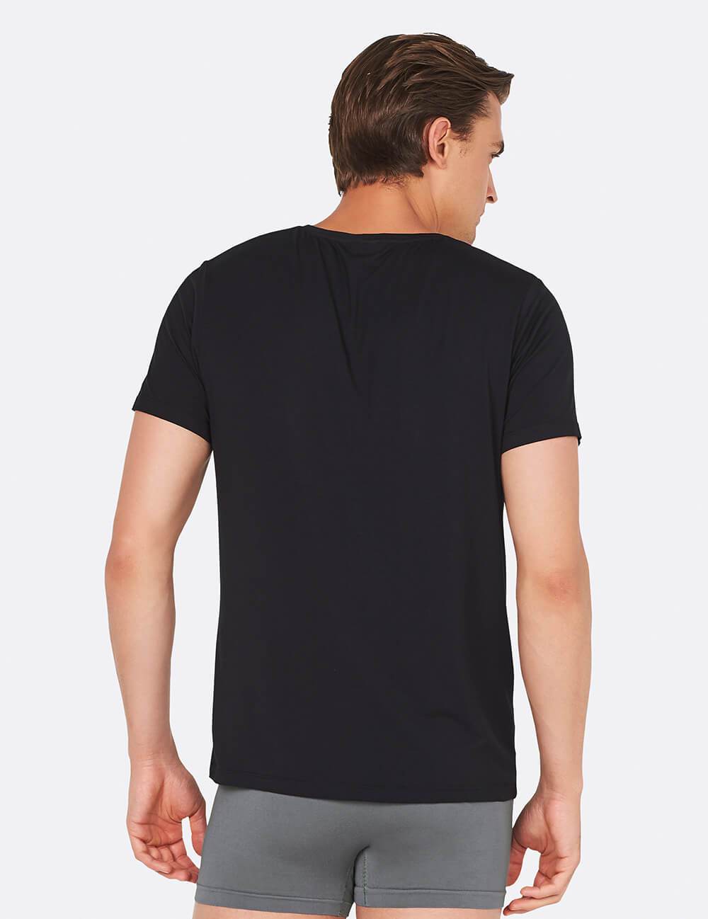 V-ringad T-shirt - Herr - Svart - BOODY - EKO <UTGÅR> - 3