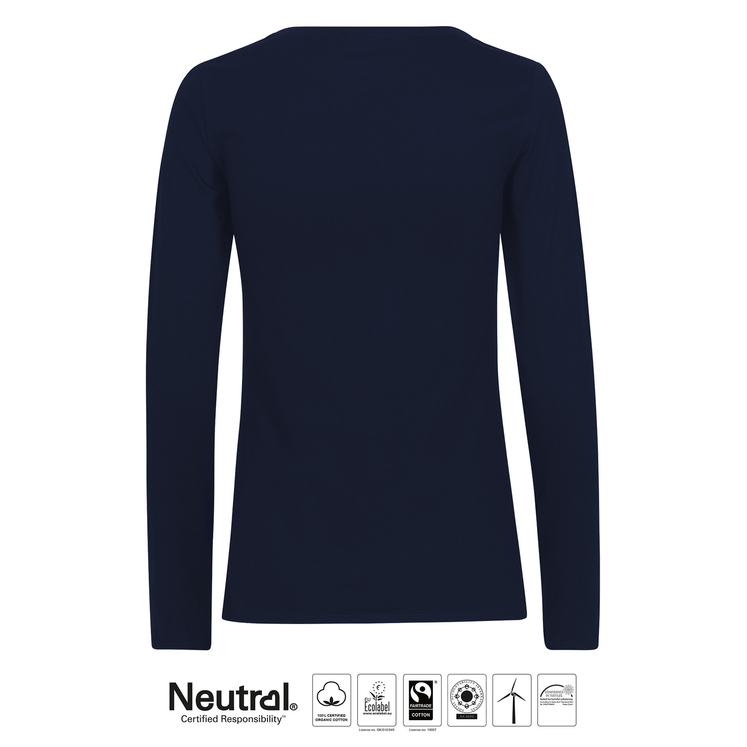Långärmad T-shirt, Dam, ÖSS, Navy, Neutral, Fairtrade & EKO - 2