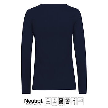 Långärmad T-shirt, Dam, ÖSS, Navy, Neutral, Fairtrade & EKO