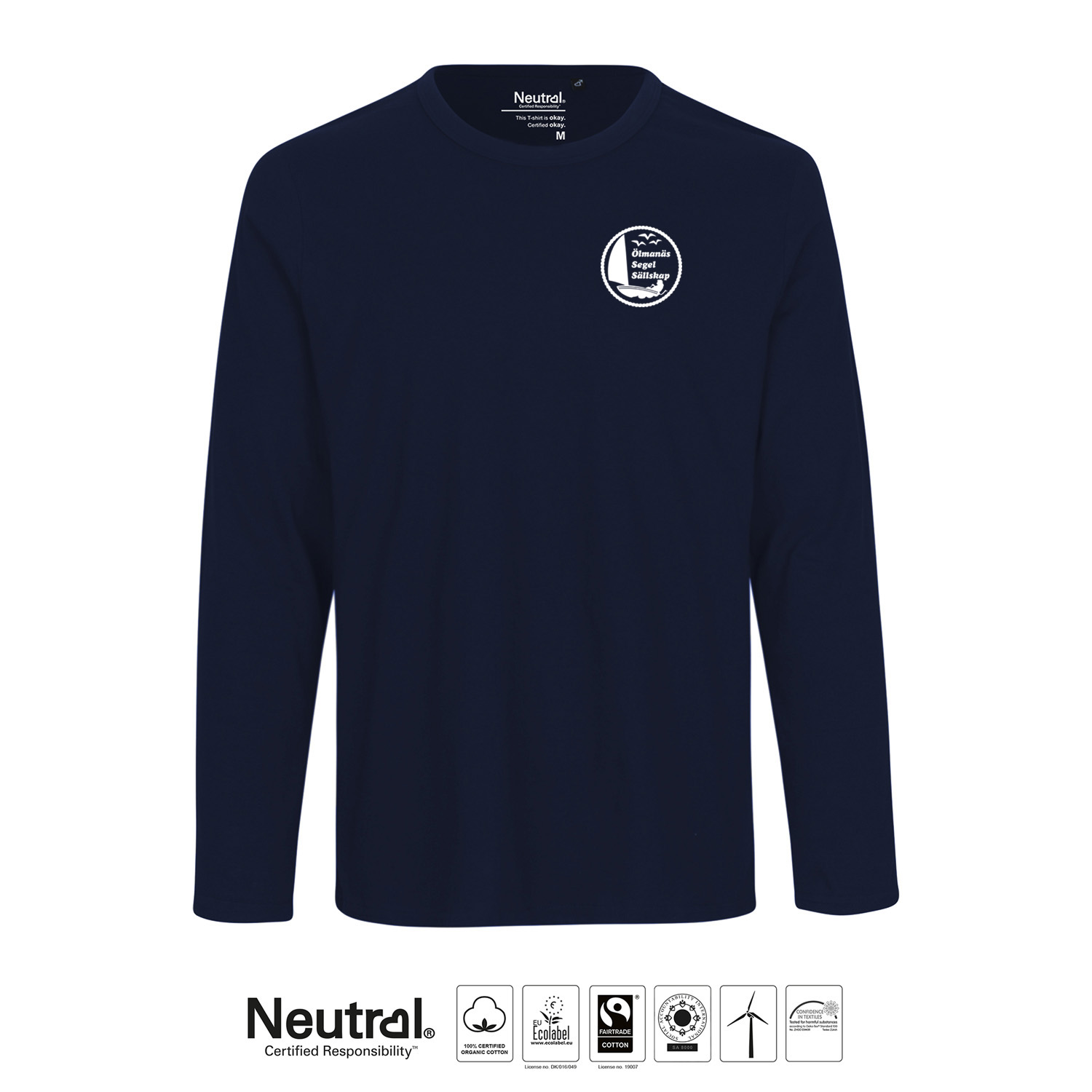 Långärmad T-shirt, Herr, ÖSS, Navy, Neutral, Fairtrade & EKO