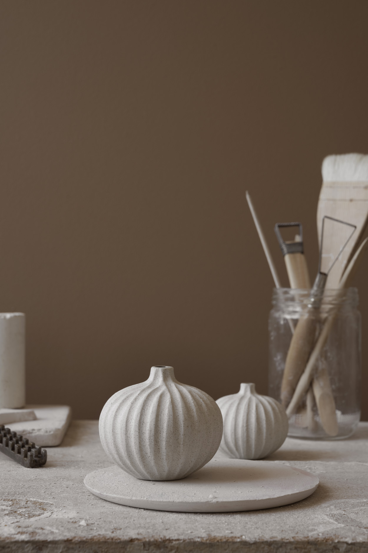 Vase Bari Large SandWhiteLight DeepLine - 4