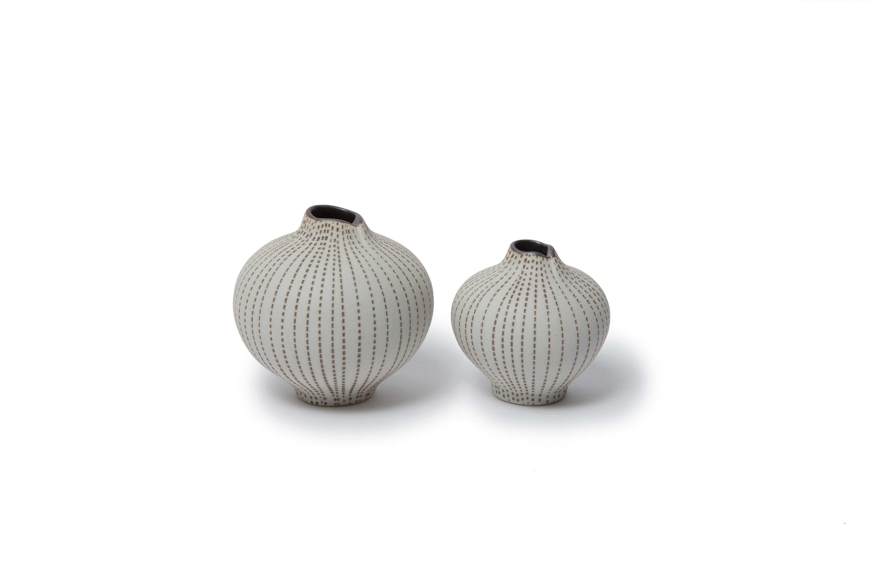 Vase LINE medium BrownDots - 2