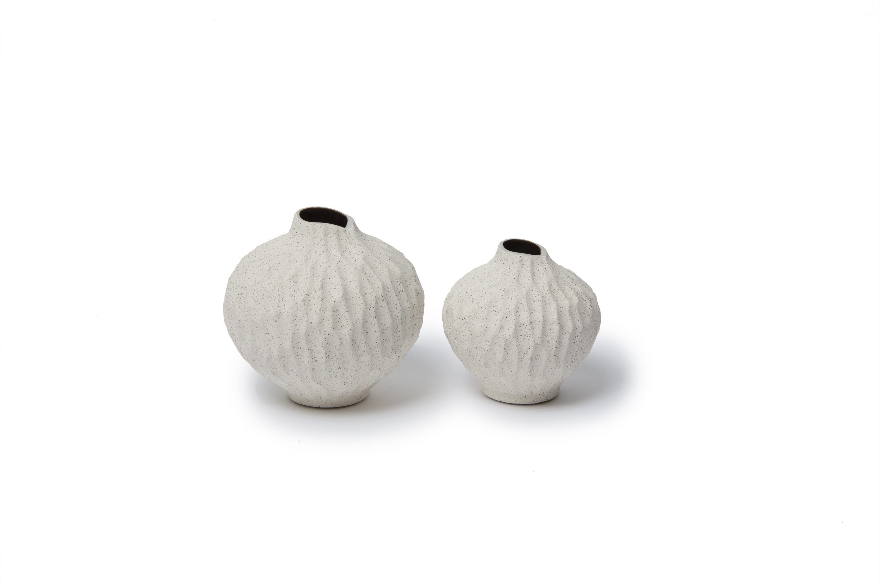 Vase LINE medium Sand White Cut - 2