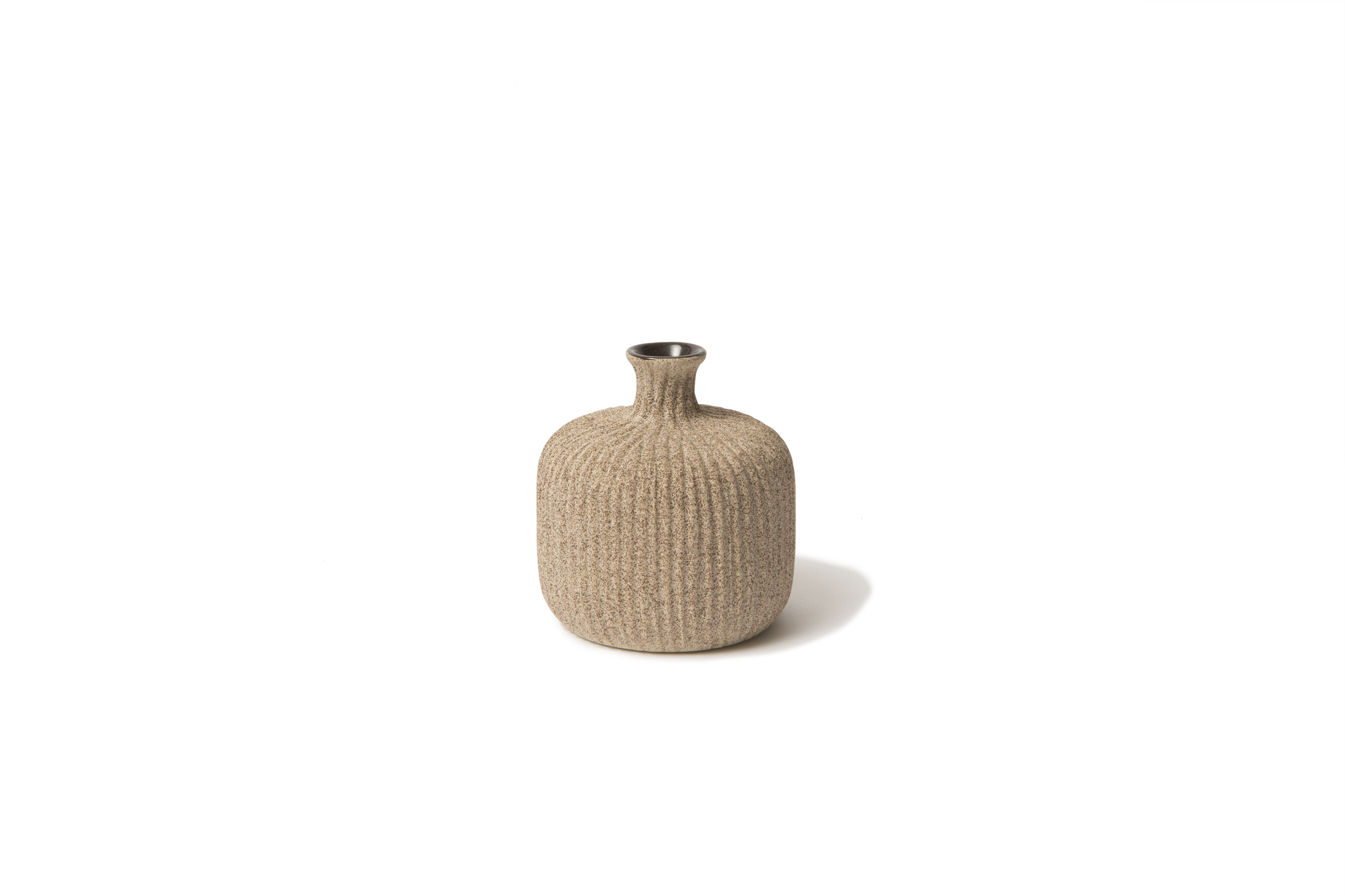 Vase New Bottle small SandMedium Stripe