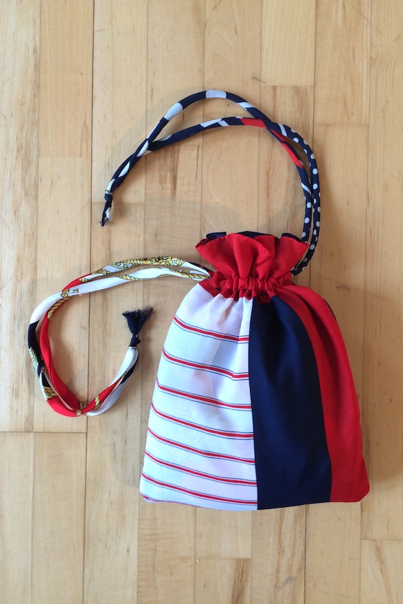 Scarfklänning ärmlös, röd/vit/blå - 7