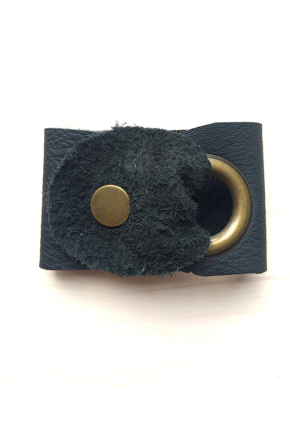 Cuff Läderarmband, svart