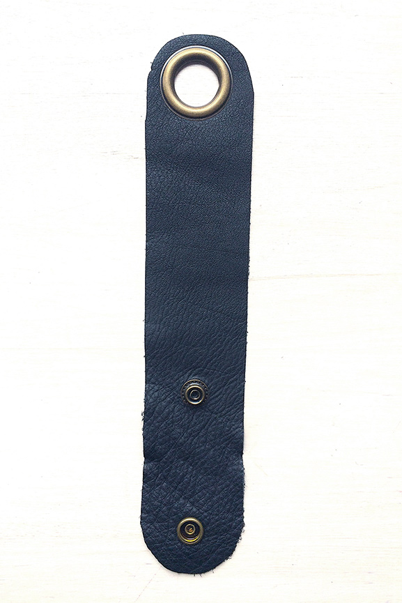 Cuff Läderarmband, svart - 2