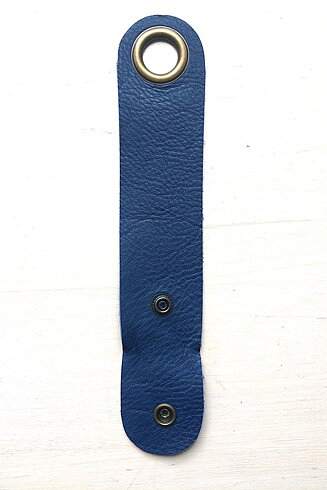 Cuff Läderarmband, blått