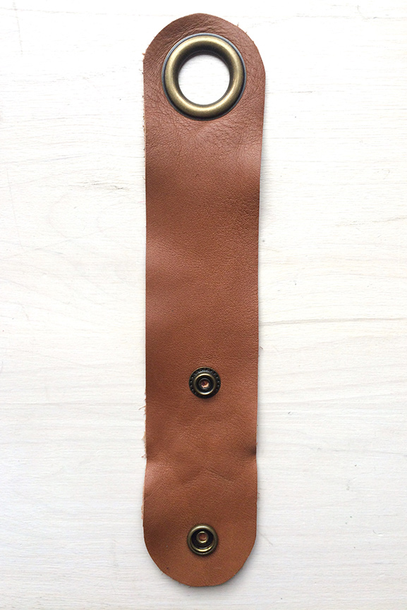 Cuff Läderarmband, cognac - 2