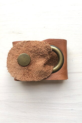 Cuff Läderarmband, cognac