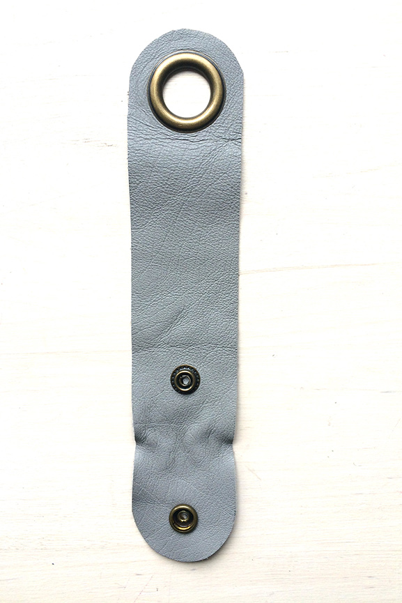 Cuff Läderarmband, grått - 2