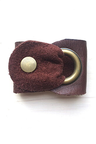 Cuff Läderarmband, choklad