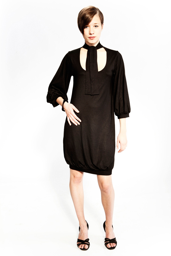 Tie pouf dress