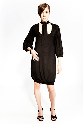 Tie pouf dress