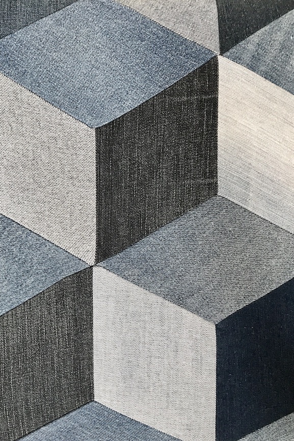 Denim Trompe l'oeil - Metervara 