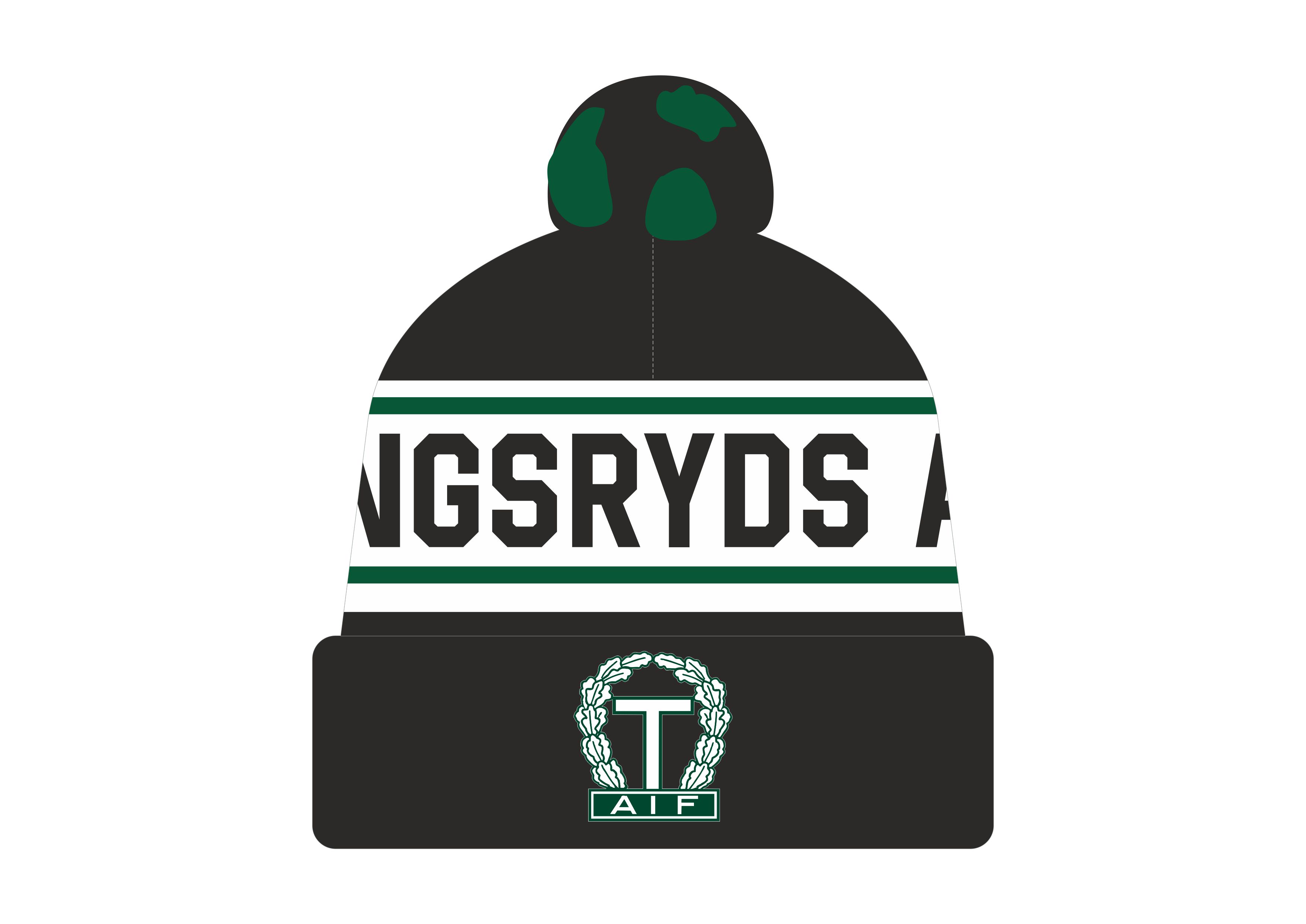 Stickad Mössa Tofs Taif Svart - 2