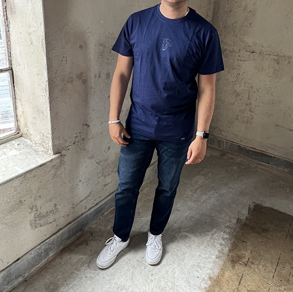 T-shirt Round Neck Navy  - 3