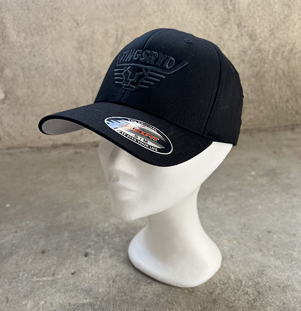 FlexFit Keps Svart Broderad Retro Logo  - 2