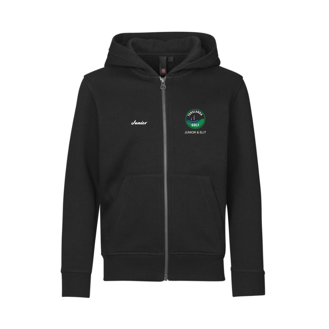 Hoodie Zip svart JR Torslanda GK