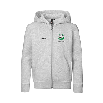 Hoodie Zip gråmelerad JR Torslanda GK