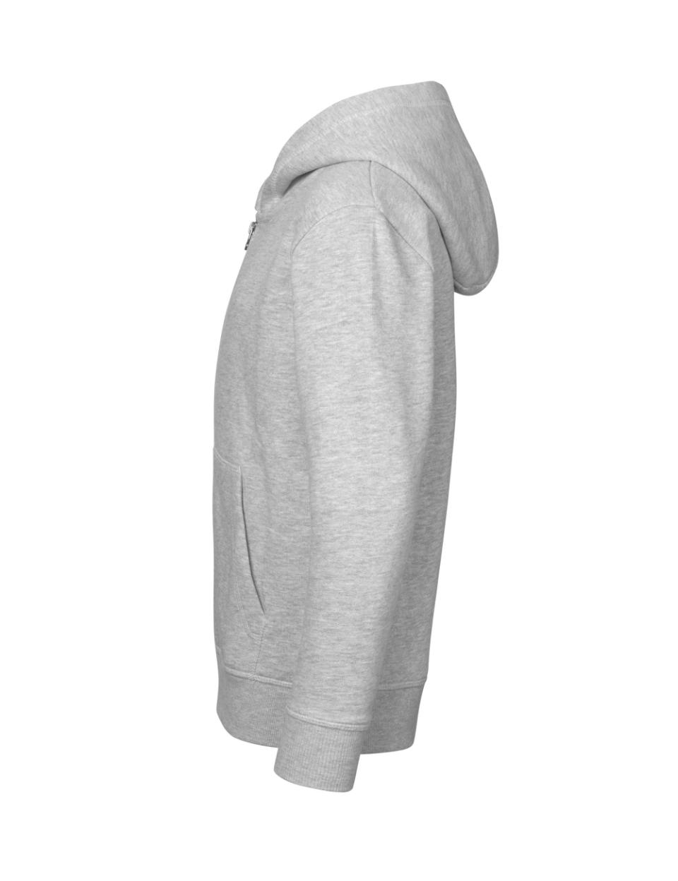 Hoodie Zip gråmelerad JR Torslanda GK - 4