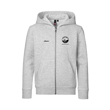Hoodie Zip gråmelerad JR Torslanda GK